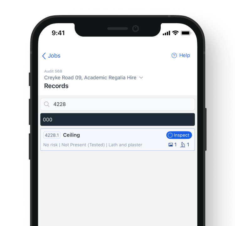 Mobile app interface