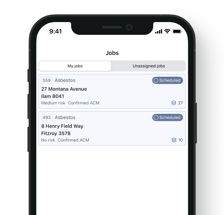 Mobile app interface